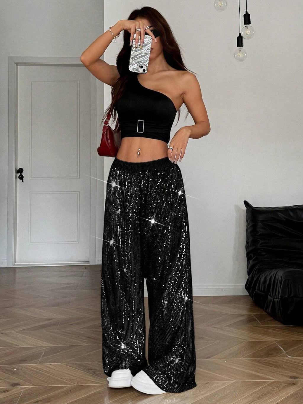 Sparkle Wide-Leg Pants