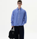 Relaxed Striped Button-Up Shirt