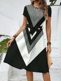 Printed Belted Dress