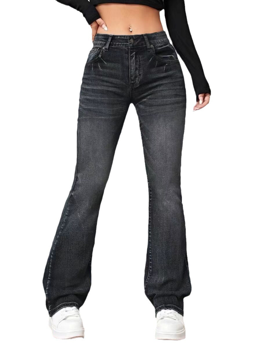 High-Waisted Stretch Bootcut Jeans