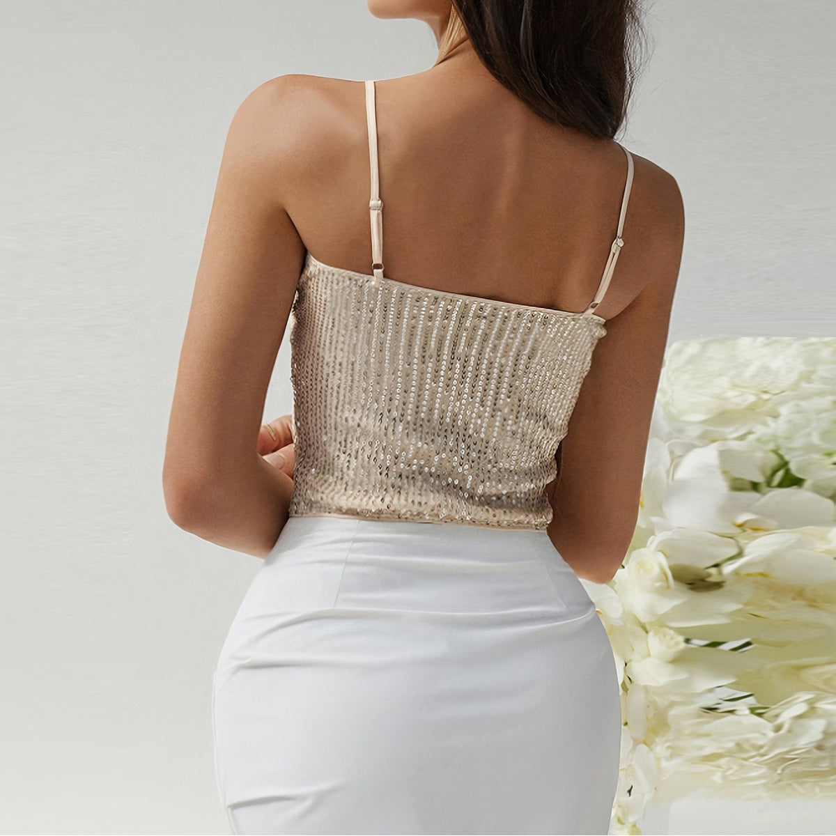 Backless Sequin Cami