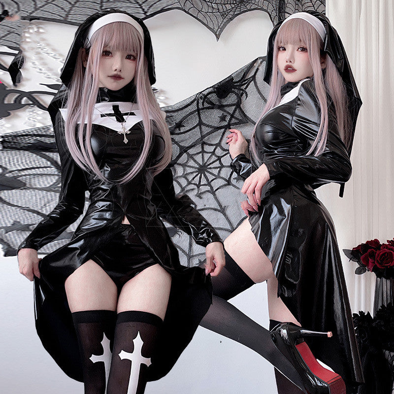 Gothic Nun Costume Set
