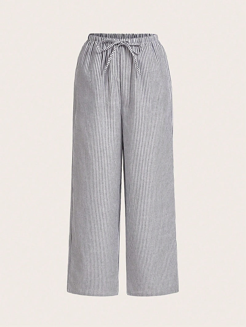 Pinstripe Pull-On Pants