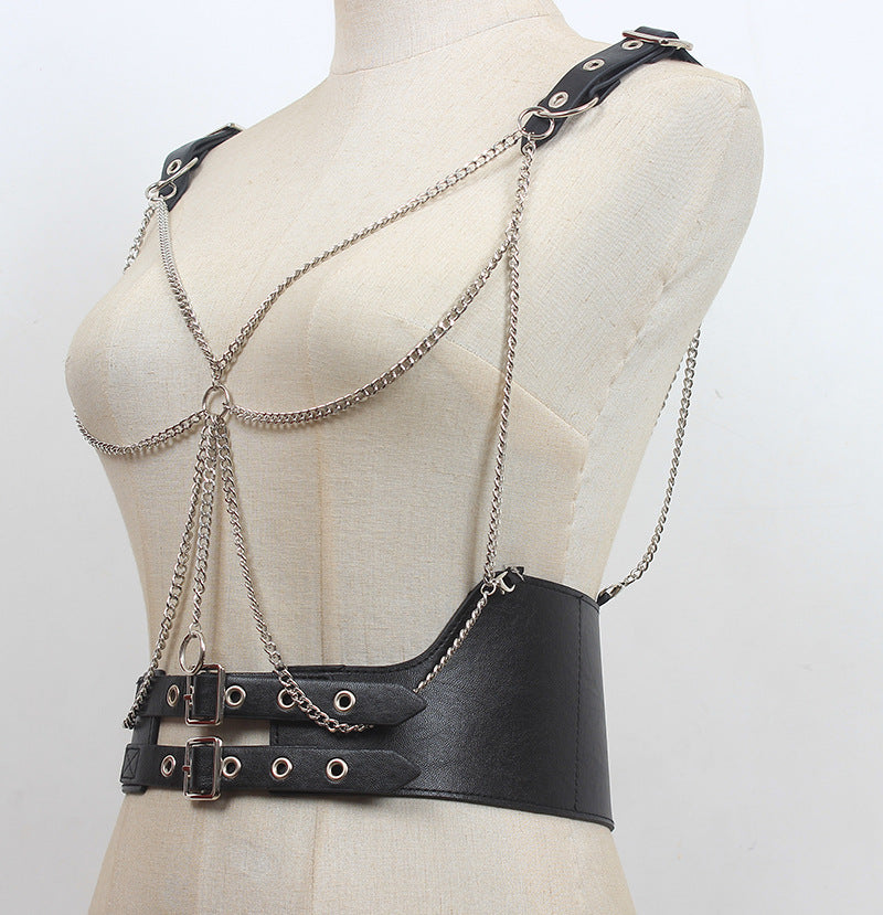 Chain-Detail Harness Belt