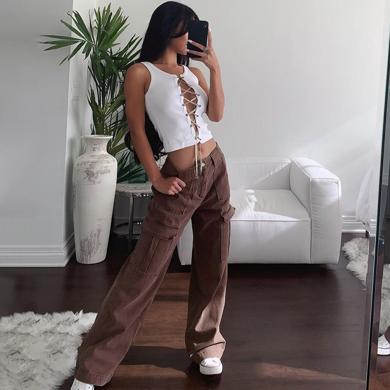 Straight-Leg Cargo Pants