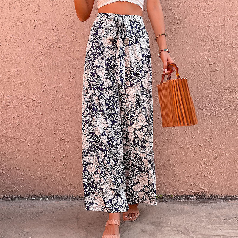 Floral Wide-Leg Pants