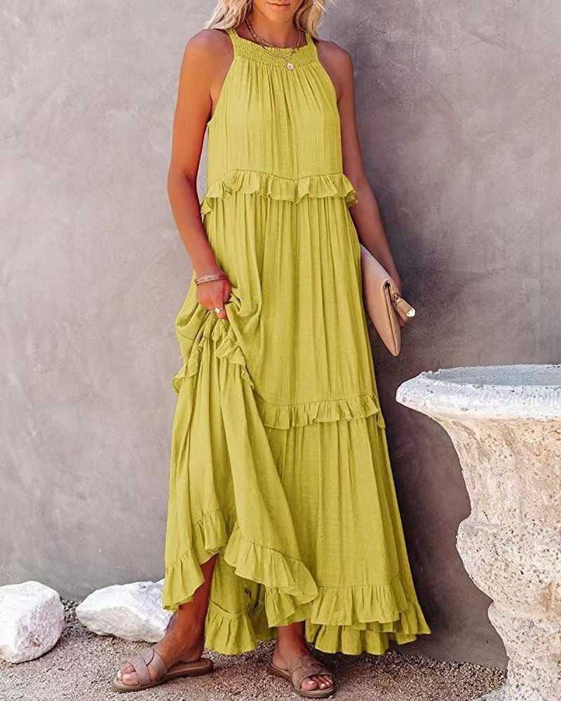 Tiered Sleeveless Maxi Dress