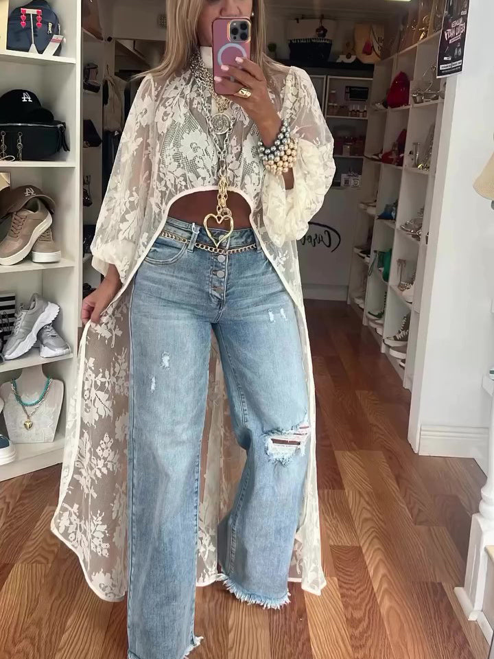 Lace High-Low Top